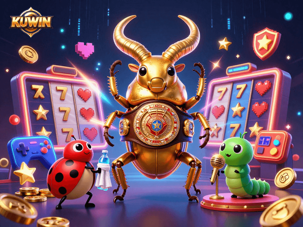 Engage with KUWIN as the charming stag beetle and friends illuminate the slot gaming world!