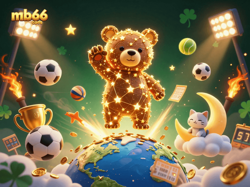 Win big at mb66 com with this lively 3D illustration of gaming excitement.