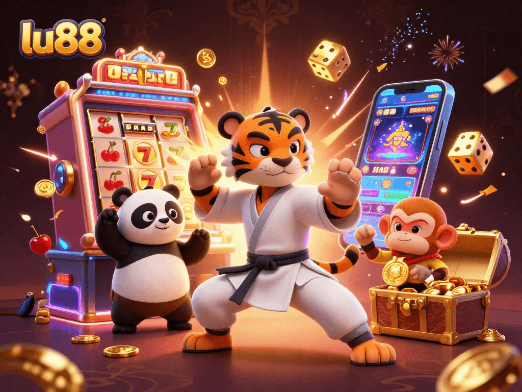 lu88 players enjoy a thrilling slot jackpot experience with delightful characters and festive elements