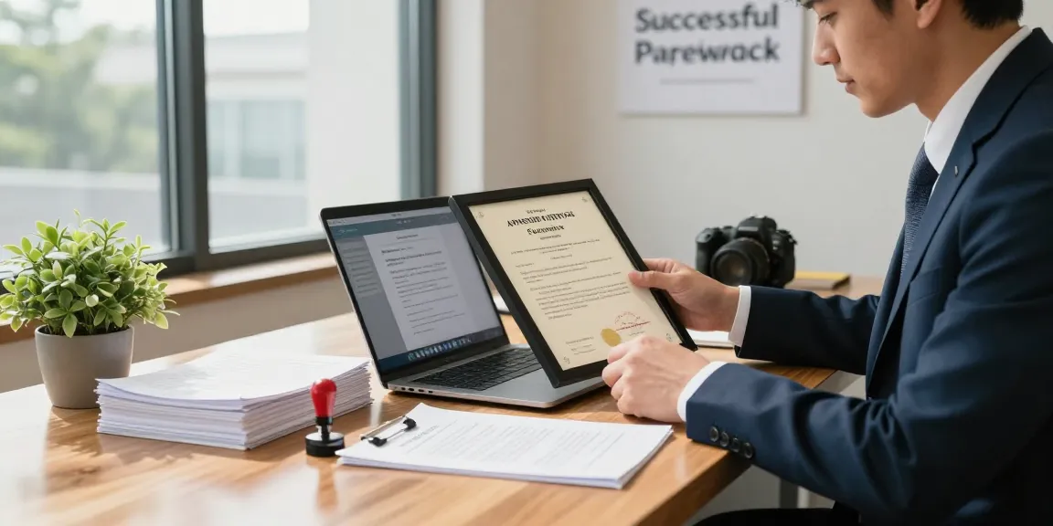 Apostille birth certificate being processed in a professional legal office.