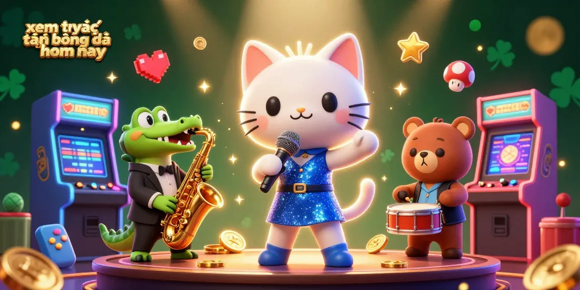 Stream watch xem trực tiếp bóng đá hôm nay, featuring dynamic characters in a vibrant casino setting.