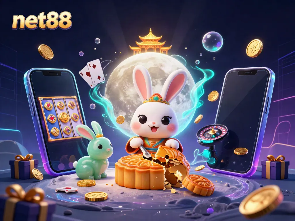 Experience exciting wins with net88 in a vibrant 3D casino scene highlighting games and fortune.