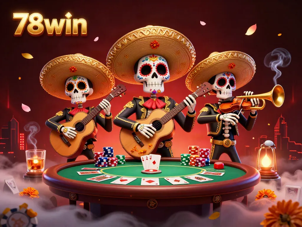 Experience thrilling gameplay and vibrant celebrations at 78win's colorful mariachi-inspired casino atmosphere.