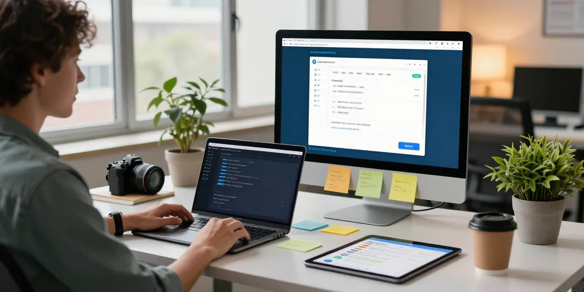 Set your Telegram Chinese interface easily from this modern workspace, showcasing app settings on a sleek monitor.