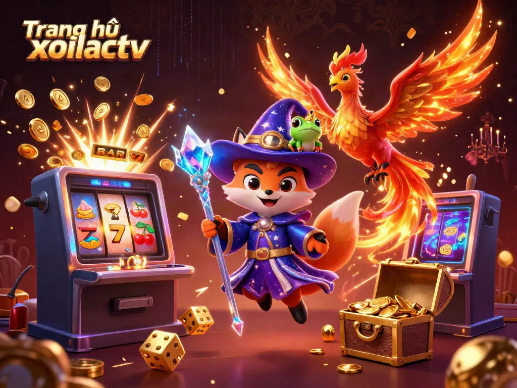 Experience the thrill of gaming with Trang chủ xoilactv featuring vibrant characters and casino elements.