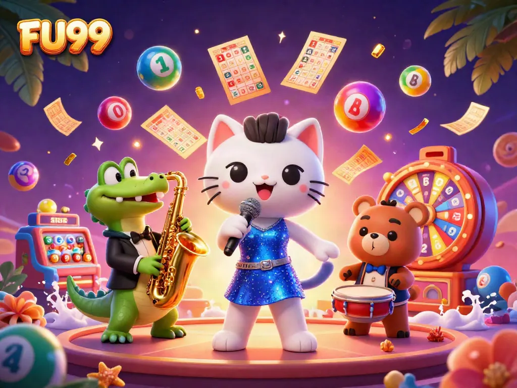 Experience the entertainment of FU99 with vibrant characters and dynamic gaming elements.