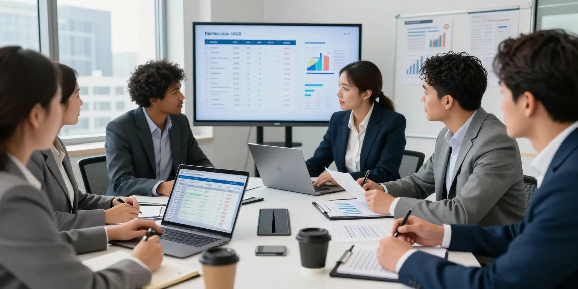 Collaborative professionals using the quebec sales tax calculator 2026 in a modern office.