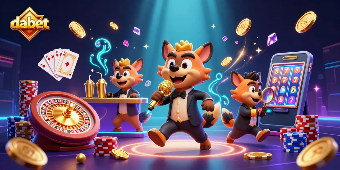 Dabet's vibrant casino scene showcases hyenas in a comedy club, elevating the gambling experience.