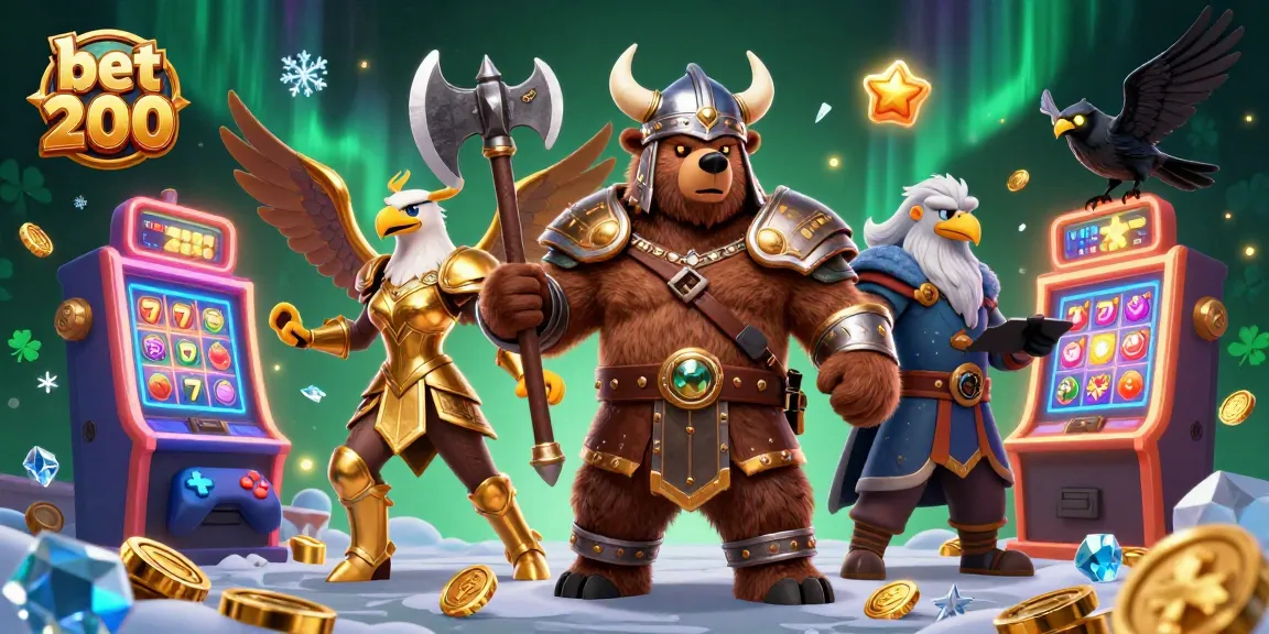 Experience thrilling wins with bet 200 in this action-packed 3D casino scene.