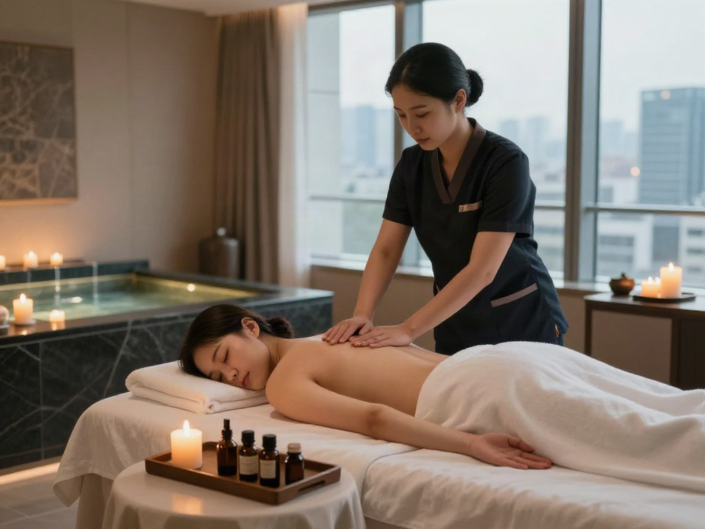 Indulge in an 인천출장마사지 experience with serene hotel room ambiance and skilled therapist.