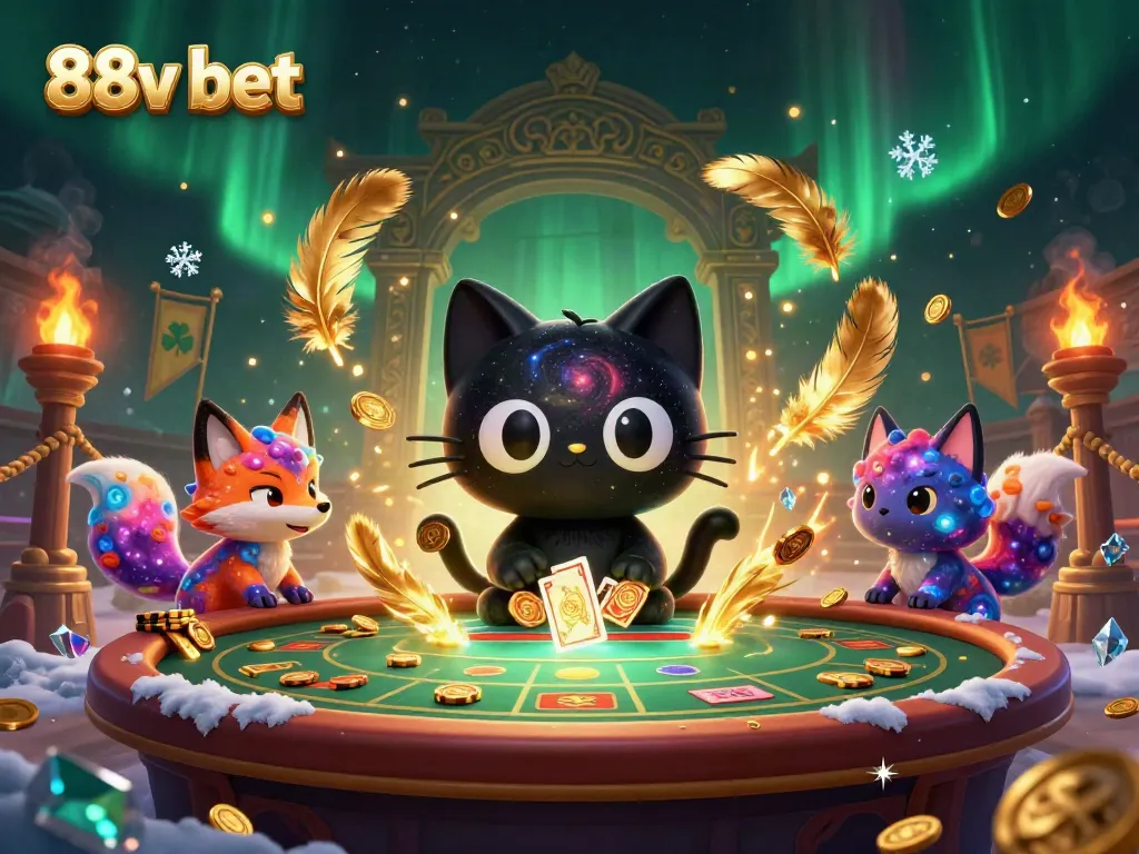 Experience the thrill of 88v bet at cosmic tables with vibrant characters and winning elements.