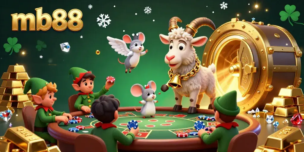 Join the festive chaos at mb88 casino with Krampus managing a holiday-horror gaming floor filled with treasures.