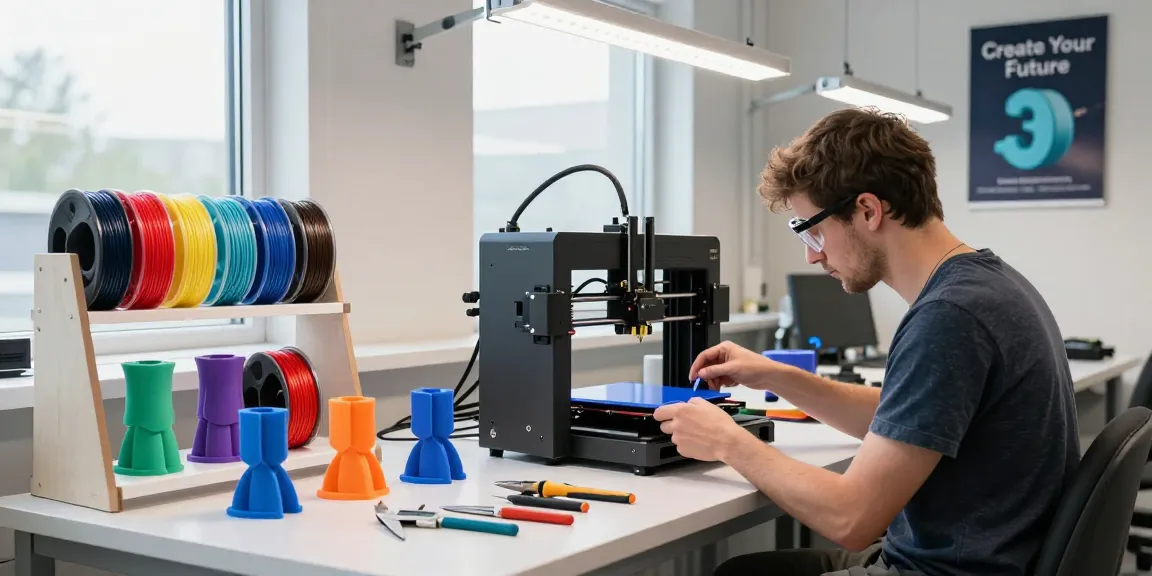 Showcase of the best value 3D printer in action, Creality K2 Plus Combo setup with vibrant filament spools.