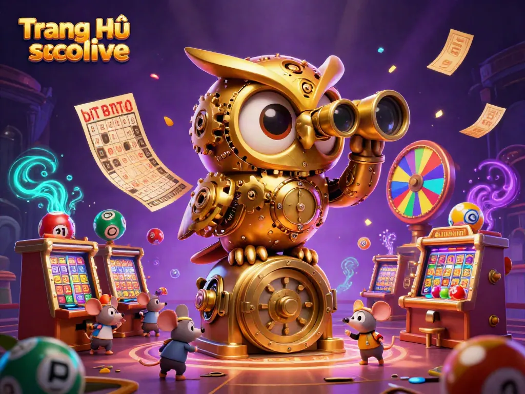Experience lively gameplay on Trang Chủ socolive with dynamic lottery balls and playful characters in a vibrant casino.