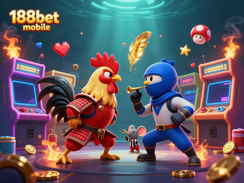 Engage in thrilling matchups with the 188bet mobile app featuring roosters in combat.