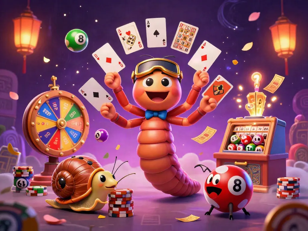 Kubet's vibrant 3D casino scene showcases colorful games with lively characters and dynamic elements.