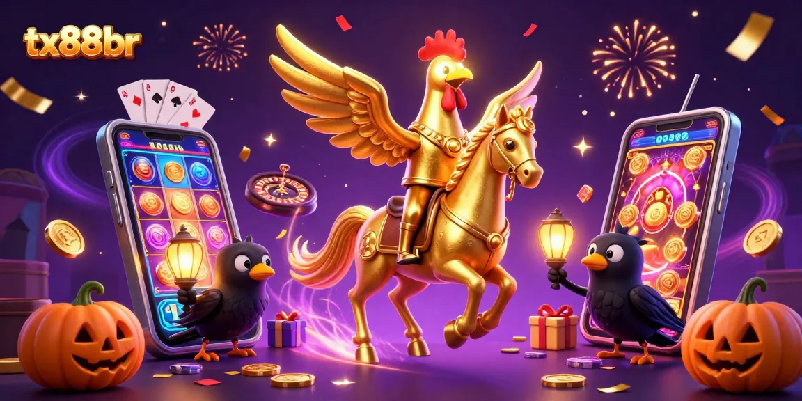 Experience thrilling casino games with tx88br's vibrant and engaging scene in this dynamic illustration.