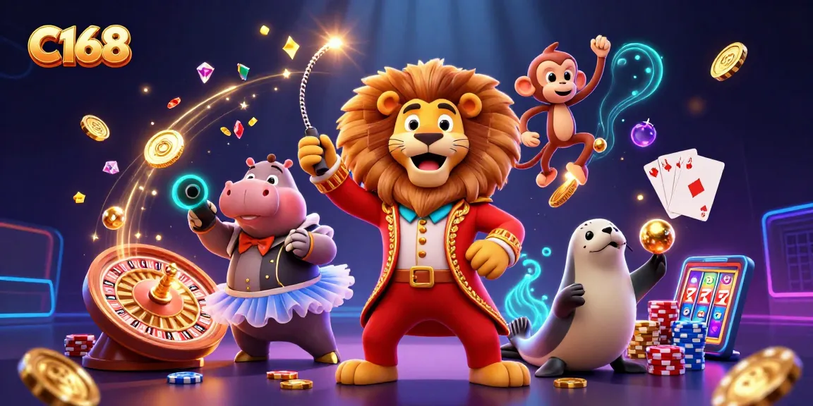 C168 brings excitement to life with a vibrant circus theme, showcasing thrilling casino elements!