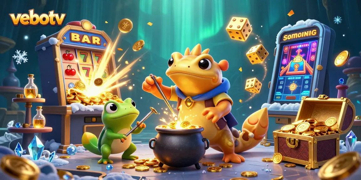 Play and win on vebotv with dynamic slots featuring jackpots, coins, and exciting casino elements.