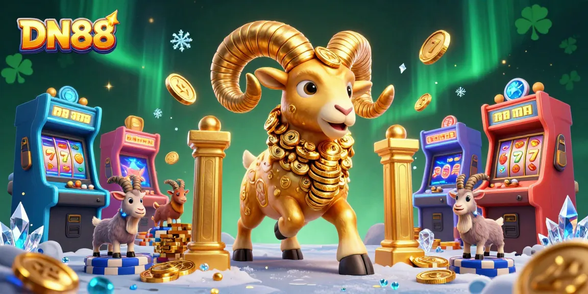 Experience the thrill of DN88 with a vibrant 3D casino scene featuring dynamic cartoon characters and engaging game elements.