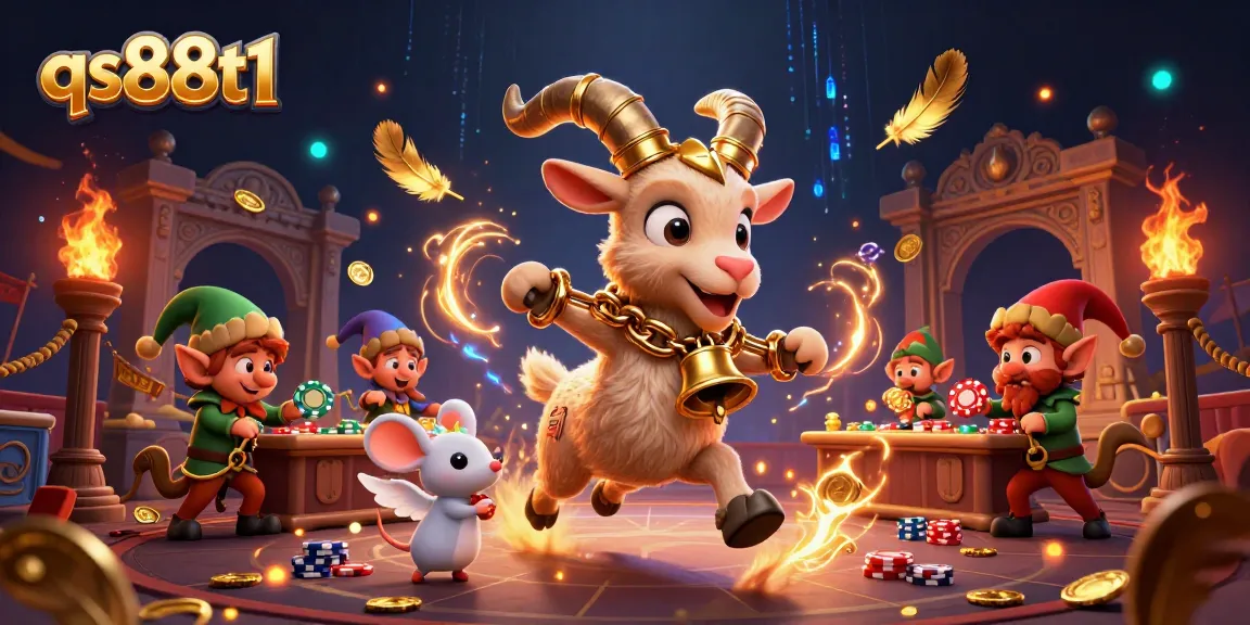 Experience thrilling gaming at qs88t1 with Krampus overseeing a festive horror casino scene.