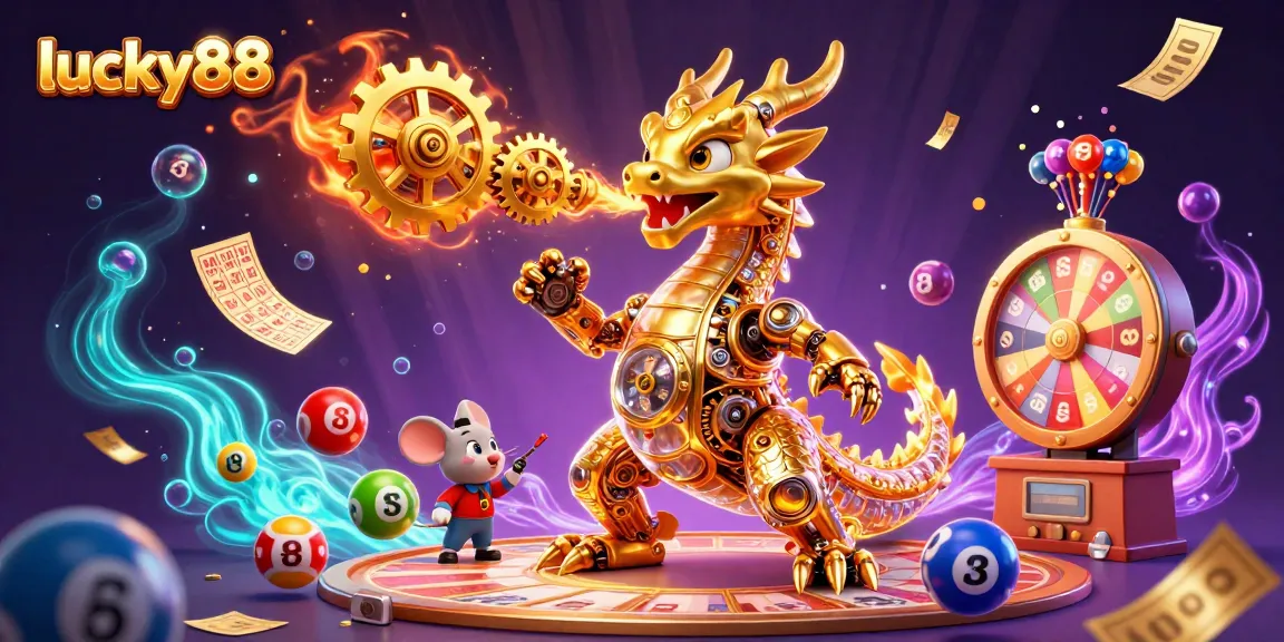 Experience thrilling wins at lucky88 with golden dragon gameplay amidst vibrant casino elements.