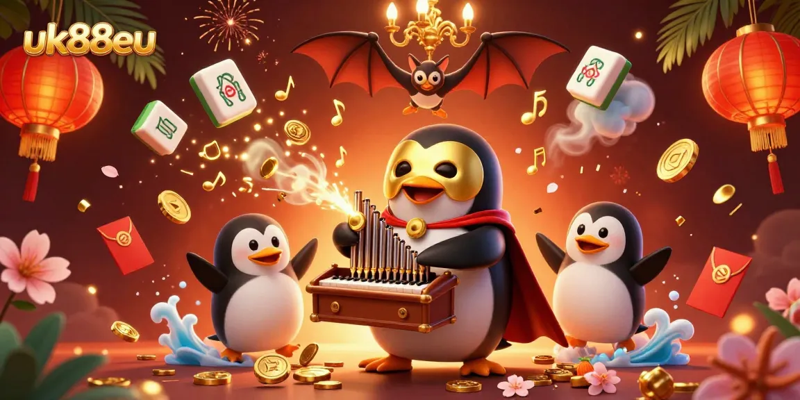 Experience thrilling gameplay at uk88eu, featuring a vibrant scene with a whimsical casino atmosphere.