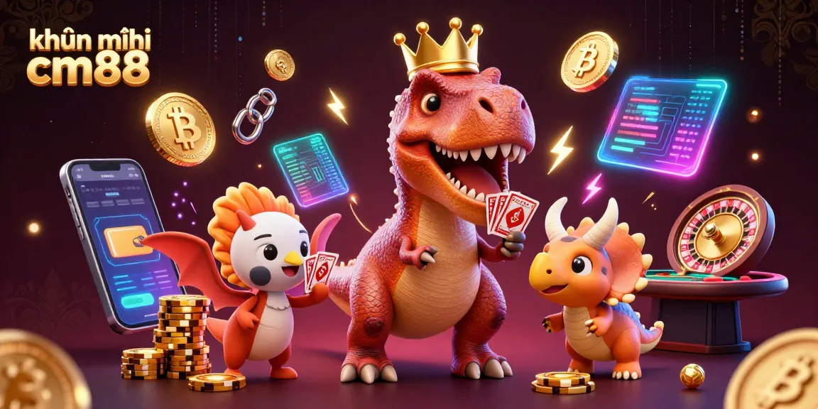 Experience thrilling khuyến mãi cm88 with a 3D cartoon scene of gambling fun and excitement.